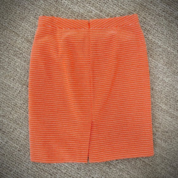 J. Crew Orange Dot Dot Dash Pencil Skirt - Picture 5 of 10